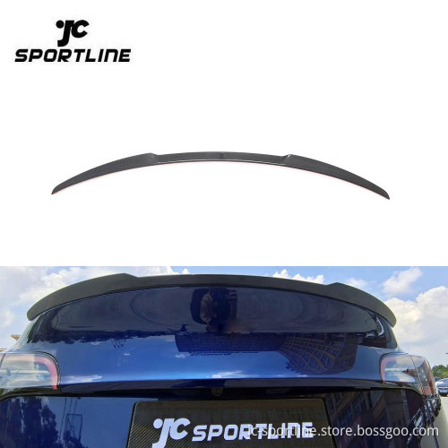Dry Carbon Fiber Rear Trunk Spoiler for Tesla Model Y 2019-2021